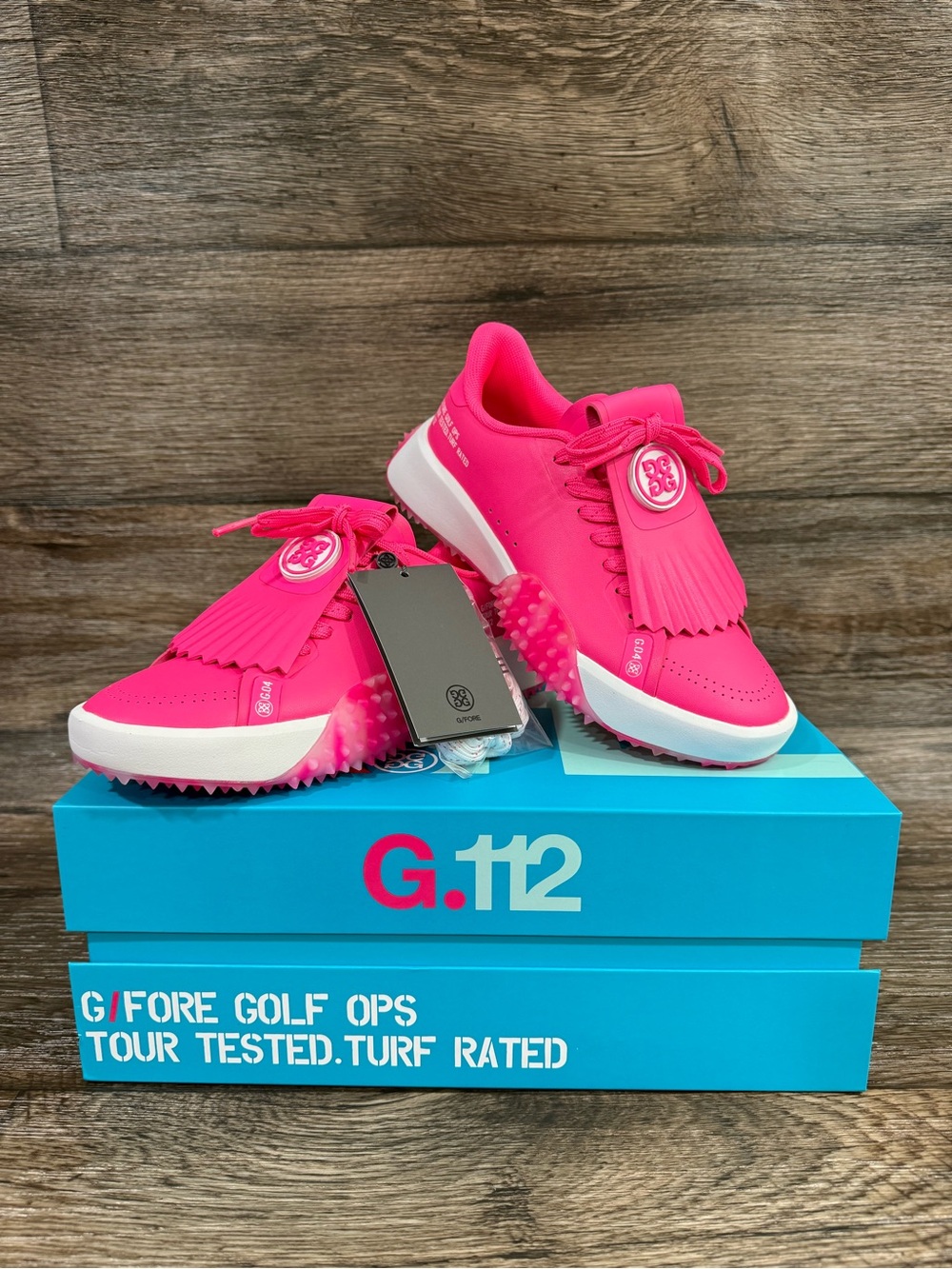 G/FORE G.112 Kiltie Camo‎ Soles Womens Golf Shoe - Knockout Pink Sz 6.5